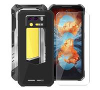 YQINHHME Coque pour Oukitel WP100 Titan (6.80 Pouces) + Verre trempé Protection Décran, Ultra Fin Antichoc Noir Housse Etui Souple Silicone TPU Bumper Case pour Oukitel WP100 Titan - Noir