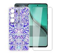 YQINHHME Coque pour Realme P3 Lite 4G (6.67") avec Verre Trempé Protecteur D'écran, Transparent Antichoc et Anti-Rayures Case Souple Silicone TPU Housse Etui pour Realme P3 Lite 4G - Image Miroir