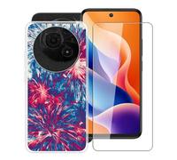 YQINHHME Coque pour TCL 605/T517D (6.67") avec Verre Trempé Protecteur D'écran, Transparent Antichoc et Anti-Rayures Case Souple Silicone TPU Housse Etui pour TCL 605/T517D - Splendide