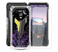YQINHHME Coque pour Ulefone Armor 34 (6.95") avec Verre Trempé Protecteur D'écran, Transparent Antichoc et Anti-Rayures Case Souple Silicone TPU Housse Etui pour Ulefone Armor 34 - Nuit Tranquille
