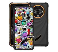 YQINHHME Coque pour Ulefone Armor X31 Pro (6.56"), Anti-Choc et Anti-Rayures Etui de Protection Ultra-Fin Noir Souple Silicone TPU Bumper Housse Case pour Ulefone Armor X31 Pro - Graffitis