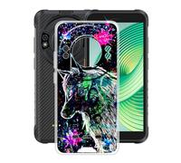 YQINHHME Coque pour Ulefone RugKing (5.99 Pouces), Anti-Rayures Anti-Chute Silicone Souple Housse Etui Mince Transparent TPU Bumper Case Cover pour Ulefone RugKing - Bête de Graffiti