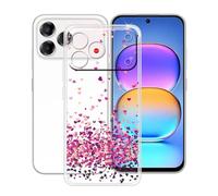 YQINHHME Coque pour ZTE Blade V80 Pro (6.75 Pouces), Anti-Rayures Anti-Chute Silicone Souple Housse Etui Mince Transparent TPU Bumper Case Cover pour ZTE Blade V80 Pro - Coeur Rouge