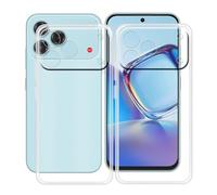 YQINHHME Coque pour ZTE Blade V80 Vita (6.75 "), 2 Pièces Ultra-Mince Anti-Rayures Cover Souple TPU Bumper Silicone Housse Etui pour ZTE Blade V80 Vita - Clear + Transparent