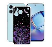YQINHHME Coque pour ZTE Blade V80 Vita (6.75 Pouces), Anti-Rayures Anti-Chute Silicone Souple Housse Etui Mince Transparent TPU Bumper Case Cover pour ZTE Blade V80 Vita - Nuit Tranquille