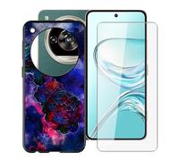 YQINHHME Coque pour ZTE Nubia Focus 2 Ultra (6.8 Pouces) + Verre trempé Protection Décran, Ultra Fin Antichoc Noir Housse Etui Souple TPU Bumper Case pour ZTE Nubia Focus 2 Ultra - Nuage de Roses