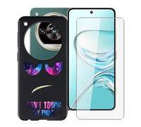 YQINHHME Coque pour ZTE Nubia Focus 2 Ultra (6.8 Pouces) + Verre trempé Protection Décran, Ultra Fin Antichoc Noir Housse Etui Souple TPU Bumper Case pour ZTE Nubia Focus 2 Ultra - DUO4
