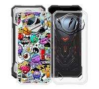 YQINHHME Silicone Coque pour Doogee S200 E | 2 Pcs - XS40 | Transparent Coque, avec Anti-choc, Anti-rayures, Souple TPU Bumper Housse Etui pour Doogee S200 E 6.72 IN