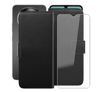 YQINHHME Support Coque pour OSCAL Tiger 8 5G (6.88") + Verre Trempé Protection D'écran, La Fonction Porte-Monnaie PU Cuir Flip Case avec Souple Silicone Doublure Housse Etui - Black
