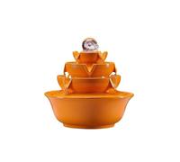 YQINQIN83B Fontaine de Table Fontaine d'intérieur à Boule roulante, Style Feng Shui, décoration de Table for la Maison ou Le Bureau Fontaine d'intérieur(Orange)