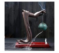 YQINQIN83B Porte-encens Creative Céramique Encens Burneur Cascade Backflow Encens Builder Support de Bouddha Brûleur d'encens(AC88 with 20cones)
