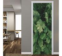 YQLKD 3D Sticker De Porte Photo Mural Feuillage Végétal Paysage Auto-Adhésif Porte Papier Peint PVC Maison Affiche Murale
