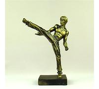 YQLKD Sculptures Et Statues Bruce Lee Miniature Chinois Kung Fu Figure Kicking Sculpture Ornement