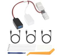 YQMAJIM Adaptateur d'alimentation pour caméra embarquée (12P TypeA) Compatible avec Certains Toyota, Honda, Subaru, Infiniti, câble Adaptateur de Chargeur USB vers GPS Radar Mirror Camera Dash Cam