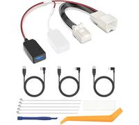 YQMAJIM Adaptateur d'alimentation pour caméra embarquée (type 10P) compatible avec certains modèles Mazda 2017+ CX5, CX9 avec miroir sans cadre, câble adaptateur USB vers GPS intégré pour caméra radar