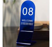 YQMHEZ Présentoirs de Numéros de Table en Acrylique, Numérotation Double Face Épaisse for Mariages, Lot de 10 Résistants et Robustes, for Fêtes, Banquets et Réceptions de Mariage(Blauw,11-20)