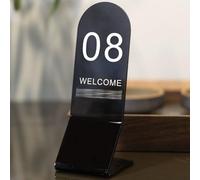 YQMHEZ Présentoirs de Numéros de Table en Acrylique, Numérotation Double Face Épaisse for Mariages, Lot de 10 Résistants et Robustes, for Fêtes, Banquets et Réceptions de Mariage(Nero,21-30)