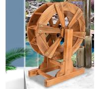 YQMHEZ Roue À Eau Auto-rotative en Bois, Fontaine À Eau, Cascade, Petite Fontaine D'extérieur avec Support, Fontaine de Piscine, Décoration de Jardin(70cm(27.5in))