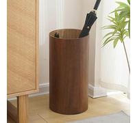 YQMHEZ Support De Rangement for Parapluies en Bois Massif Avec Bac D'évacuation,porte-parapluies Sur Pied, Porteparapluies Avec Crochets Les Magasins, Les Hôtels(Brown)