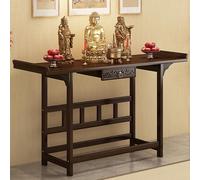 YQMHEZ Table D'autel, Meuble D'autel, Table D'offrande de Statues, Table de Méditation avec Rangement, Autels Bouddhistes en Bambou, Tables Sacrificielles pour Photos et Souvenirs(120cm/47.2in)
