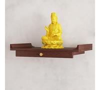 YQMHEZ Table D'autel Murale, Sanctuaire de Bouddha en Bois, Tables D'offrande sur Piédestal Représentant Le Dieu de La Richesse, Tables Méditation, Table D'encens pour Guanyin(50x25cm/19.6x9.8in)