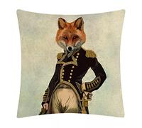 YQMJLF Housses Coussin Taies d'oreillers Carré Canapé décor Belle lapin cerf renard ours couvre animal taie d'oreiller 45x45cm décoration Voiture Chaises Salon Maison Noël cadeau