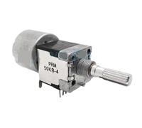 YQNISCU 1 potentiomètre de Volume d'entraînement de Machine à Moteur RK168 8 Broches B50Kx2 B100Kx2 amplificateur stéréo Double Canal 25MM Arbre Prune (B100K)(B50K)