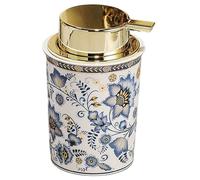YQNISCU Distributeur de Savon moussant for Les Mains, Charmant Distributeur de Savon en céramique Vintage Floral avec Pompe for Salle de Bain, 8,8 oz, Bleu(Blue)
