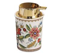 YQNISCU Distributeur de Savon moussant for Les Mains, Charmant Distributeur de Savon en céramique Vintage Floral avec Pompe for Salle de Bain, 8,8 oz, Bleu(Assorted Color)