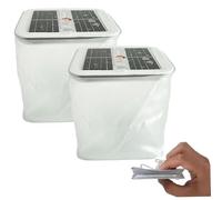 YQNISCU Lanterne Solaire Gonflable étanche de Camping, 2 pièces, avec LED et poignée, Portable, Pliable, alimentée for Le Camping, la randonnée, Les Voyages, la randonnée, l'énergie Solaire