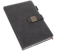 YQNISCU NUSITOU Carnet de Notes A5 épais Noir avec Fermeture Vintage for infirmières, planificateur de Journal de réunion, Organisateur d'agenda for étudiants