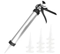 YQNISCU Pistolet à calfeutrage, Pistolets à saucisses en Aluminium de 20 oz, Pistolet à Colle Souple et Dure avec 10 Buses, kit de Mastic adhésif, Outils ménagers -