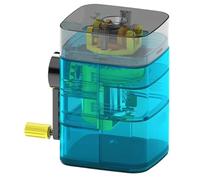 YQNISCU Taille-Crayon Transparent Automatique Apprendre la Papeterie Taille-Crayon mécanique Coupe de Crayon for Les étudiants Suppiles (Rouge -1)(Blue-1)