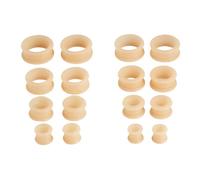 YQNONEZ Lot de 8 paires d'écarteurs d'oreille en silicone noir - Hypoallergénique - Épais - Pour piercing corporel - Pour homme et femme - 6 à 20 mm, 6-20mm, Silicone, Pas de gemme