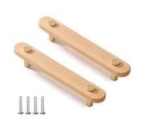 YQOLG87 2Pièces Poignées en bois pour armoires,DIY Remplacer Boutons de tirage,Poignées de tiroirs pour meubles modernes,Poignées de décoration Placard avec vis,220mm/8.66in