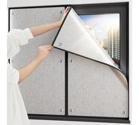 YQOLG87 Film pour fenêtre réfléchissant la Chaleur avec ventouses,Film d'isolation Thermique pour Salle de Soleil,Film d'occultation Totale pour Balcon,Feuille d'aluminium Film,30x50cm/12 x20-Silver