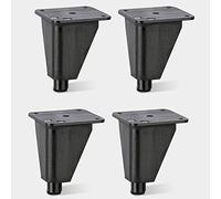YQOLG87 Lourd Jambes de Table meublées,Pieds en métal de Table de télévision,4 Pièces Noires,Pieds triangulaires en Alliage d'aluminium,Jambes de Table de Nuit réglable avec vis,12cm/5in
