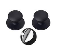 YQOLG87 Poignées de Tiroir Autocollantes,2 Pièces Boutons de plastique Auto-adhésives,Boutons d'armoire sans poinçonnage,Pour Meubles modernes,Garde-robe,Placards,27mm/1in,black