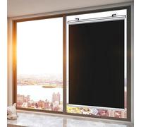 YQOLG87 Rideau occultant sans perçage,Store à Rouleau avec ventouses,Pare-Soleil rétractable Automatique pour fenêtres et Portes d'intérieur,Portable Rideaux solaires,W55xH200cm/22x79in-Black