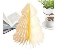 Yqooup Sapin De Noël en Papier Pliable,Décor Vintage en Accordéon - Arbre en Papier pour Fêtes Pièce Centrale De Table | pour Table Bureau Maison Bureau Fête Cheminée Étagère Armoire Salle À