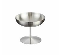 Yqqhrbm Barware Drinking Vessel Coupe à Dessert Verre à Cocktail Récipient à Glace Gobelet à Martini Structure Incassable Pratique Adaptée pour Buffets Snacks, Argent, 250ML Forme U