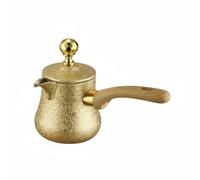 Yqqhrbm Cafetière Acier Inoxydable pour Préparation Du Café Dotée d'Une Poignée Ergonomique en Bois et d'Un Bec d'Aigle pour un Versement Net Fond Renforcé, 720ML, Couvercle Doré Style 1