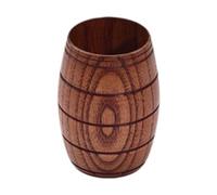 Yqqhrbm En Bois pour Bière, Eau, Cocktail, Décoration de Table, Verre En Forme de Tonneau, Idéal pour, Les Boissons Chaudes, Le Café et Les Rest, S without Handle