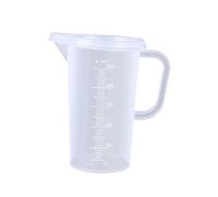 Yqqhrbm Verre Liquide Transparent avec Couvercle Pichet Mélangeur Gradué pour Lait et Farine Bol Mélangeur Bec Ergonomique Pp Récipient Cuisine Flexibl, 250 Ml