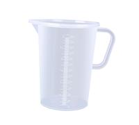 Yqqhrbm Verre Liquide Transparent avec Couvercle Pichet Mélangeur Gradué pour Lait et Farine Bol Mélangeur Bec Ergonomique Pp Récipient Cuisine Flexibl, 3000ml