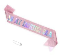 YQQYG Écharpe rose pour 30e anniversaire pour femme, écharpe pour décorations d'anniversaire, célébration d'anniversaire à paillettes pour femmes et filles
