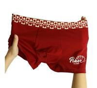 YQQYMBD Boxers Hommes 4 Paires d'hommes avec des Imprimés Benmingniens, Rouge, Polyvalent, Confortable Et Respirant, Boxer du Nouvel an pour Le Mariage-obéissant-4xl