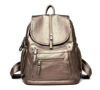 YQQZFWYH Sac a Dos Voyage À en Cuir Anti-vol Femmes Vintage Épaule Dames Grandes Capacités De Sacs D'école-Or