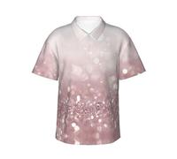 YQTGBCED Chemises de plage tropicales à imprimé pailleté rose, chemises d'été décontractées boutonnées, pour les vacances et les activités de plein air, Noir , S