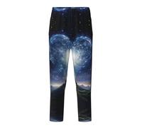 YQTGBCED Pantalon de pyjama confortable en coton avec imprimé étoile filante, pour une variété d'occasions et peut être porté toute l'année, Noir , L(14-16)
